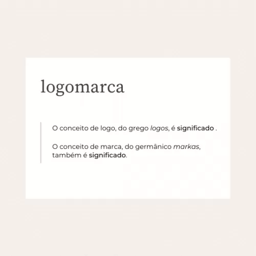 Etimologia da palavra logomarca